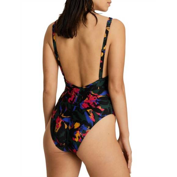 NEW PRIMADONNA oasis triangle padded one-piece bikini in black cactus - Picture 3 of 3